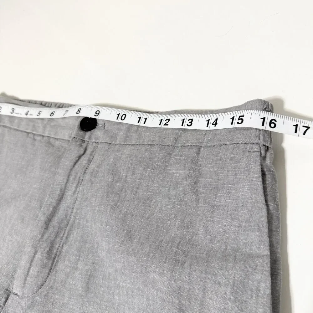 Banana Republic Mens 32S Gray Slim Fit Linen Cotton Drawstring Pants